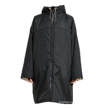 recycled women parka padded zipped large size overcoat recycled jacket with berber lining